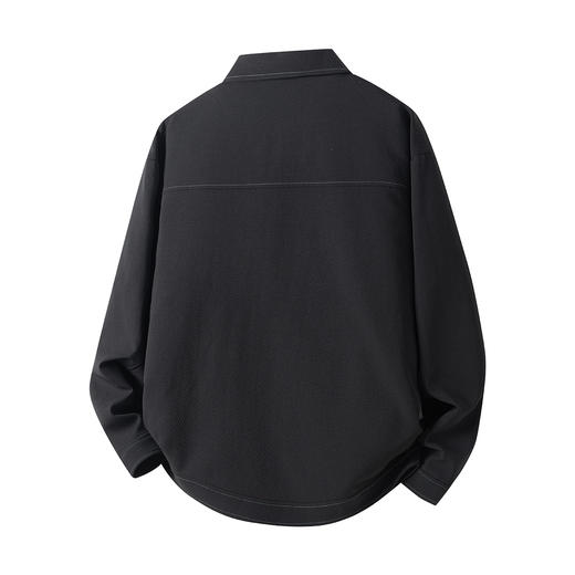 gxgjeans男装【肌理感】男士翻领夹克2026春款按扣纯色日常百搭通勤外套男K&C 商品图1