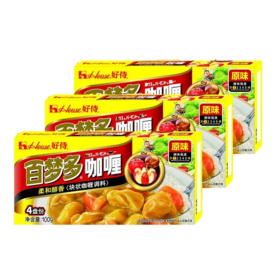 好侍百梦多咖喱块家用日式苹果咖喱拌饭酱鸡肉料理包儿童原味调料
