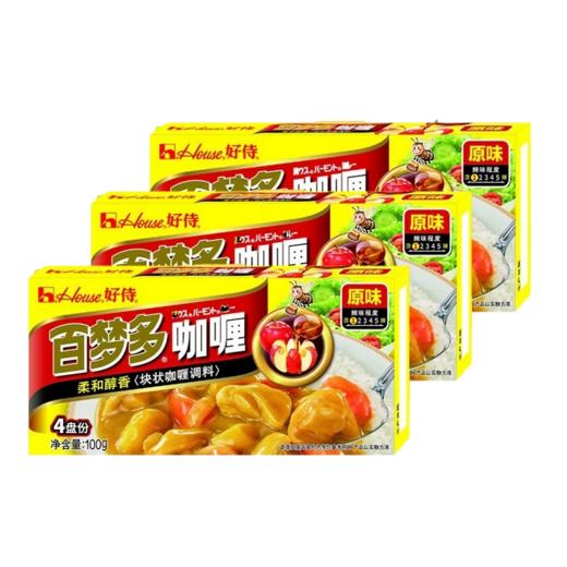 好侍百梦多咖喱块家用日式苹果咖喱拌饭酱鸡肉料理包儿童原味调料 商品图0