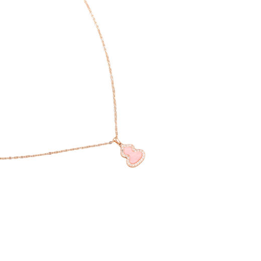 三彩2026新款玫瑰金葫芦吊坠项链轻奢锆石福禄吉祥小众复古气质女 商品图3