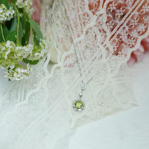 【清明节宝石专场】4号 绿宝石项链 库存4 配饰925银 商品图0