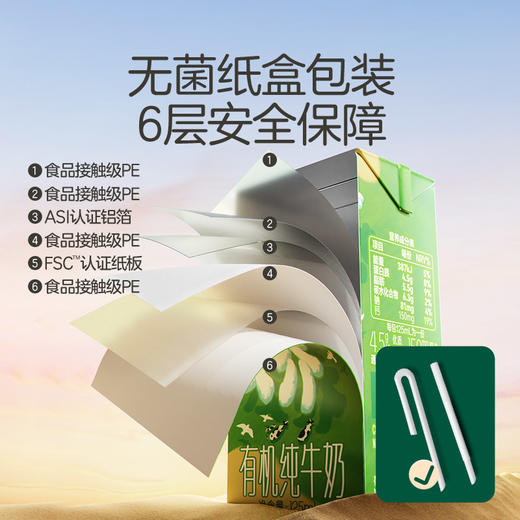 自然慢养 圣牧沙漠有机Mini装 有机纯牛奶 125ml 农残激素抗生素均未检出 商品图7
