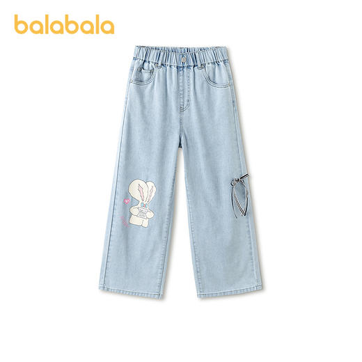 【商场同款】巴拉巴拉童装女牛仔裤儿童裤子2026新款夏柔软直筒裤 商品图0