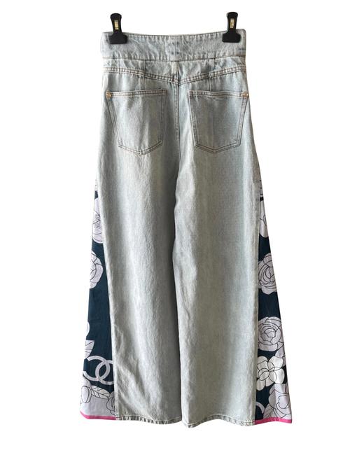 女款山茶花阔腿裤牛仔裤长裤la025 商品图1