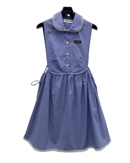 女款格纹无袖连衣裙la017 商品图0