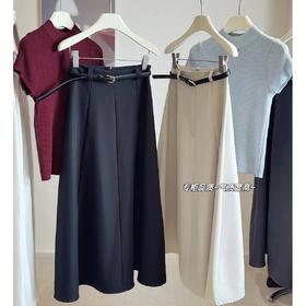 【垂感A字大摆西装半身裙】春秋季新款 优雅通勤显瘦中长款伞裙子