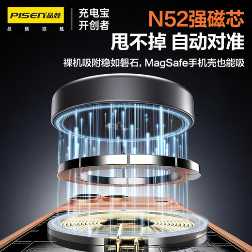 品胜 二合一磁吸 风驰无线充电器 25W快充适用于苹果12-17手机苹果充电苹果蓝牙耳机无线充电 商品图2