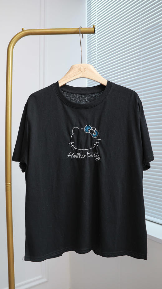 猫咪tee|减龄韩系kt刺绣T恤 商品图1