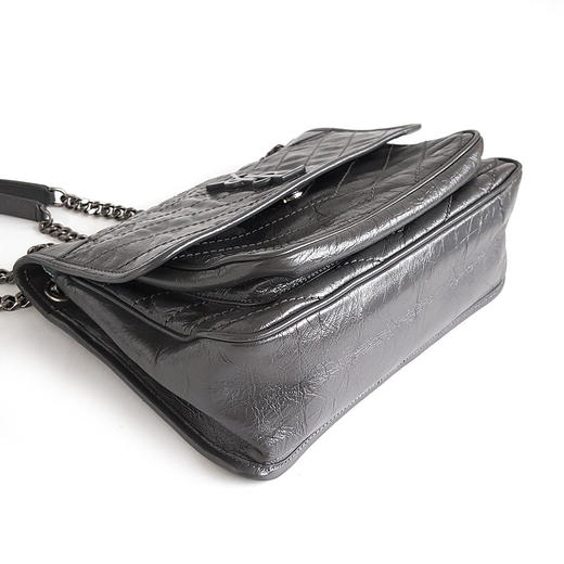 【95新】YSL圣罗兰NIKI系列633158中号灰色D扣niki链条包单肩包女士300326NJS09 商品图6