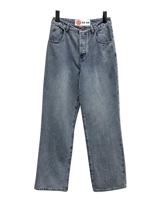 女款高腰直筒牛仔裤长裤la025 商品图0