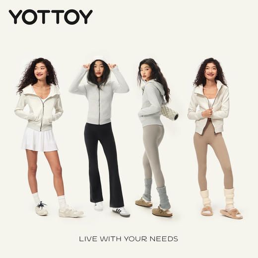 YOTTOY修身卫衣女瑜伽外套瑜伽服健身运动骑行上衣收腰显瘦春款 商品图4