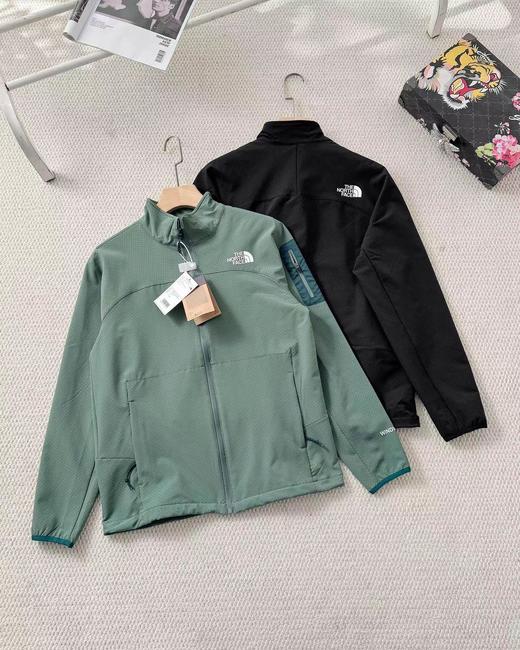 F040202春夏新款棋盘格抓绒面料软壳防泼水户外男款长袖外套 商品图0