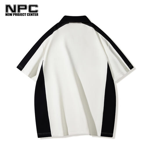 潮牌黑白拼色翻领POLO衫时尚休闲NP35TE10 商品图1