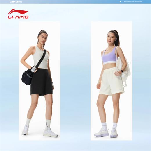 李宁女子宽松健身系列短卫裤AKSW126 商品图3