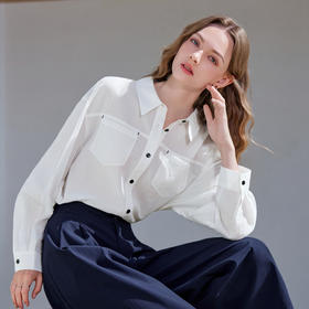 【百图lulu定制】【呼吸感白衬衫】时髦 松弛感  长袖 白色衬衫