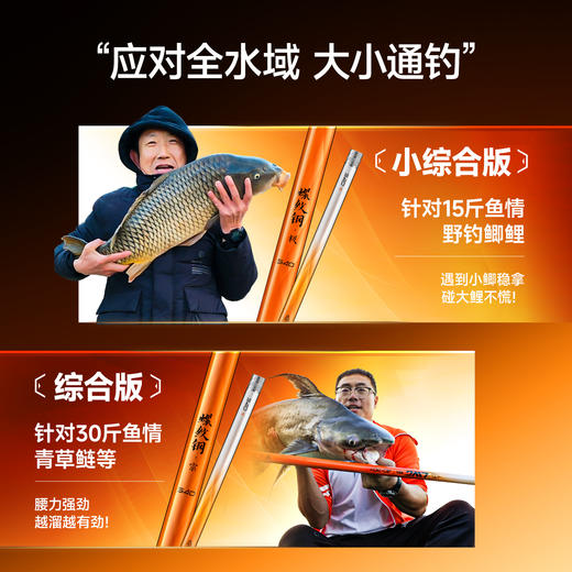 汉鼎螺纹钢鱼竿手杆超轻超硬碳素钓鱼竿小综合鲫鱼竿台钓竿大物竿 商品图3