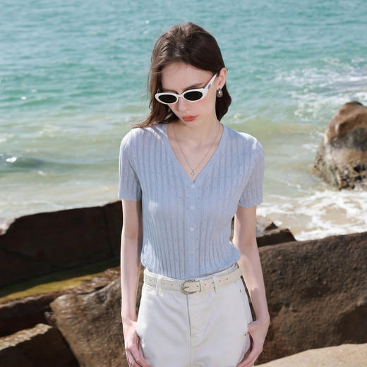 三彩2026新款白色皮质腰带竹节纹针扣压印竹叶纹配国风服饰小众女 商品图4