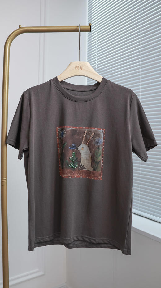 艺术设计卡通印花兔兔T恤 商品图1