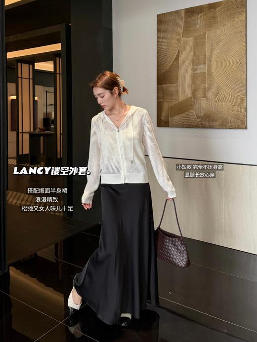 宋佳同款LANC*Y镂空连帽针织衫 商品图10