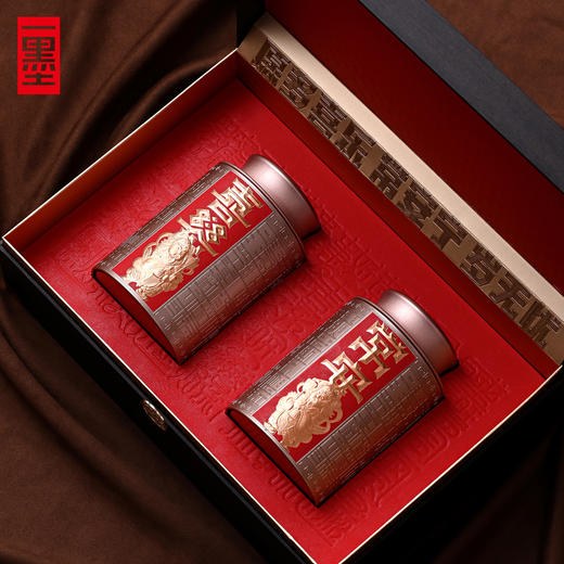 喜乐常安-2圆罐红色茶叶礼盒包装PA 商品图3