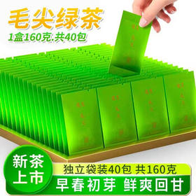 龍茗2026年新茶绿茶毛尖茶叶特级明前自己喝的锁鲜小袋装40袋*4克 /水饮冲调 /茗茶 /绿茶