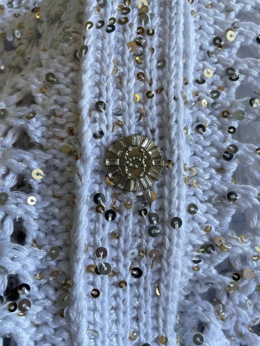 女款亮片镂空针织开衫毛衣ba025 商品图2