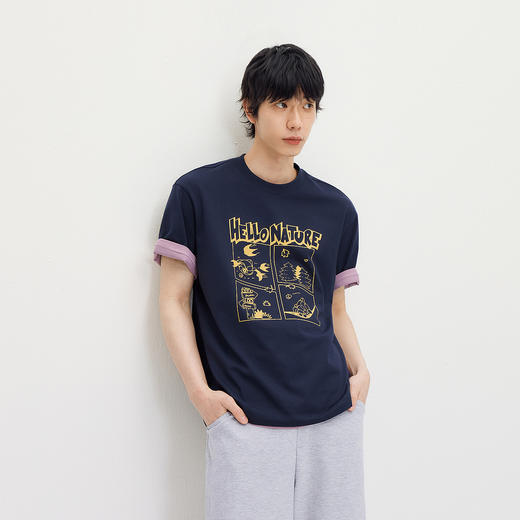 森马罗小黑短袖T恤男夏季吸湿速干针织衫2026新款可拆卸吊坠上衣 商品图2