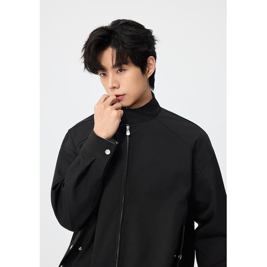 gxgjeans男装【含莱赛尔】男士立领夹克26春款纯色简约百搭青少年外套上衣K&C 商品图6