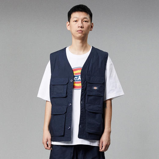 Dickies工装马甲男休闲多口袋城市机能休闲宽松风格背心 DK013072 商品图0