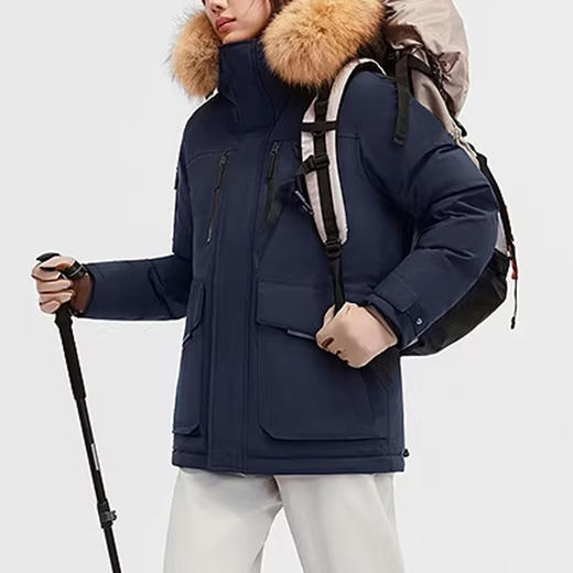 裁缝学苑AH134鹅绒服户外工装大毛领羽绒服纸样女装短款上衣外套样板 商品图3