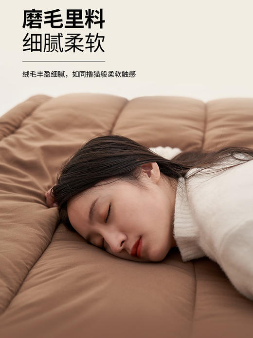 牧高笛新月磨毛睡袋秋冬款成人户外防寒露营被子大人午休冬季双人 商品图1