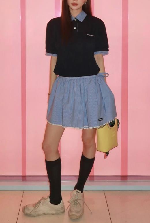 女款假两件短袖Polo衫la017 商品图3