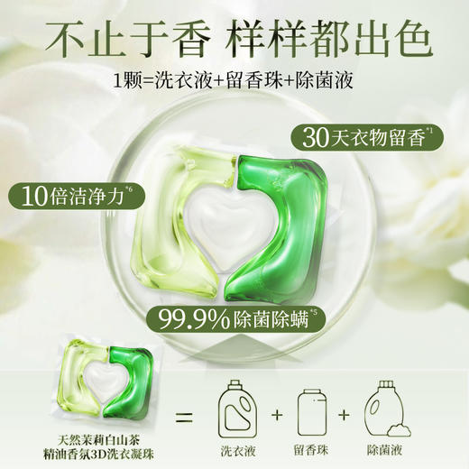 蔬果园白山茶花3腔洗衣凝珠加量装（118颗） 商品图2