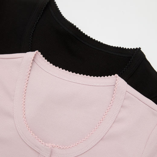 西遇简约韩系女夏季2026夏季新款修身纯欲辣妹U领短款打底上衣T恤H0060225 商品图5