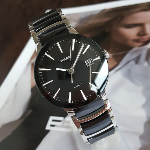 【95新】RADO 雷达R30941152自动机械机芯日期显示38MM（男款）晶萃系列精钢/陶瓷050326NJS23 商品图3