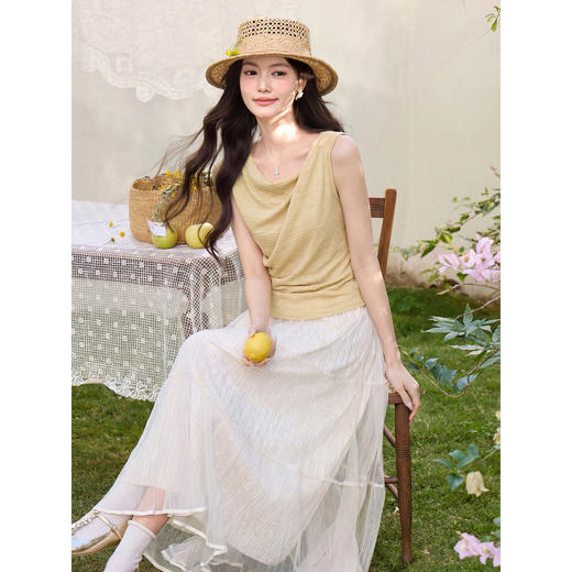 鹿向南【0405/20:00新品前1小时7折限量100件】设计感黄色背心 商品图4