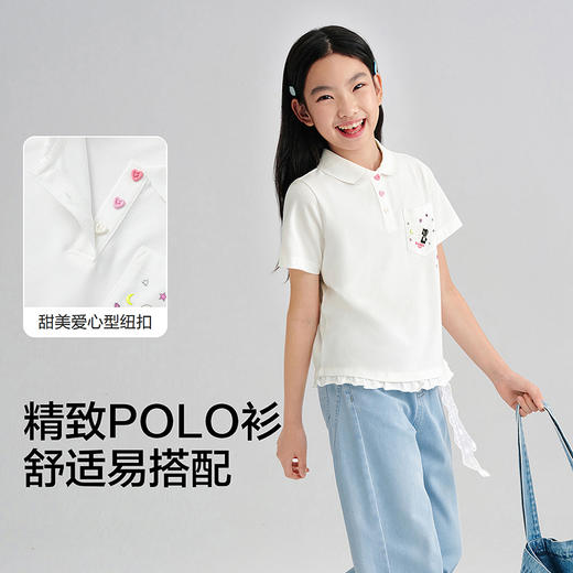 【商场同款】巴拉巴拉童装女童短袖t恤儿童2026新款夏POLO衫甜美 商品图3