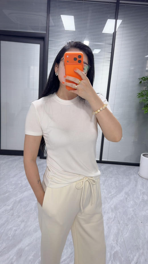 大杨会员专享# 正LAPER极简真丝羊毛 女式T恤  闭眼收 商品图0