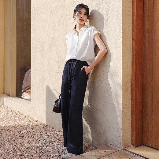 SAKURA樱花 棉麻牛仔裤 软糯亲肤 活动自在无束缚 26101 商品图5