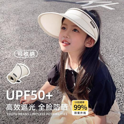 亲子款遮阳帽子女款新款女童显脸小防紫外线防晒帽空顶太阳帽★娃娃优选 商品图1