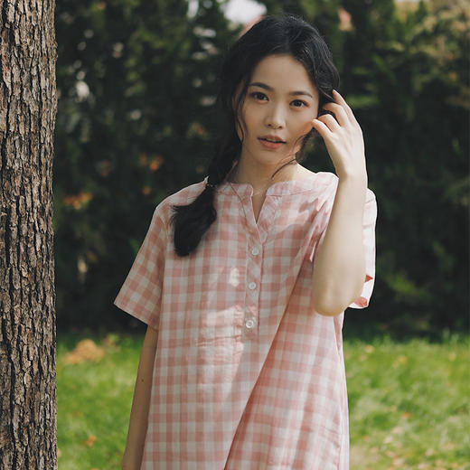 全棉双层纱~春夏纯棉短袖睡裙女士 透气纱布短袖睡衣夏天夏款全棉家居服夏 商品图7