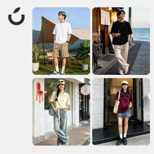 狂野橘子·2026高定丝光棉T恤，柔顺丝滑触感，细腻丝光，定染6色，平价穿出高定质感（蓝色预售5.6发） 商品图4