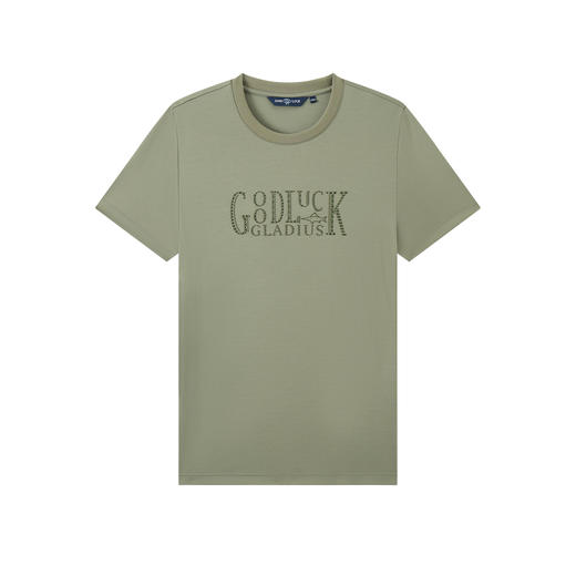 德鲨鲨鱼男装黑色短袖圆领T恤2026夏新款休闲百搭棉质上衣打底衫 商品图1