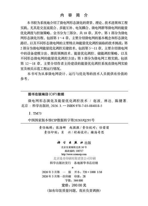 微电网形态演化及能量优化调控技术 商品图2