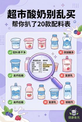 超市酸奶别乱买！帮你扒了20款配料表