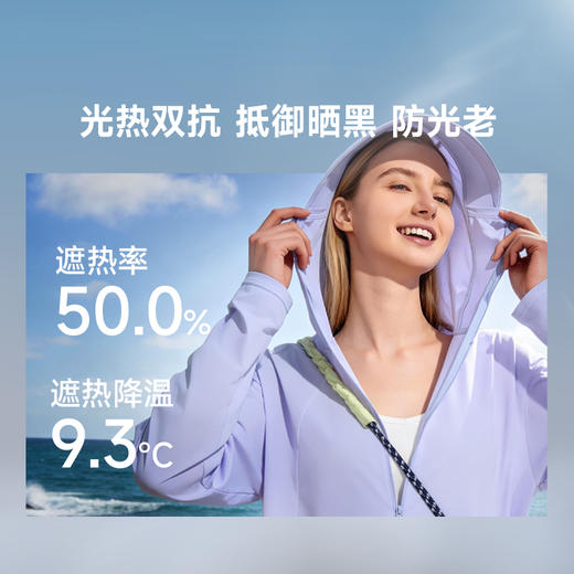 Supield素湃全波段防晒衣女UPF600+宽松透气凉感防紫外线防晒服夏F587 商品图3