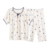 带胸垫睡衣女夏季宽松可爱云朵棉短袖七分裤免穿文胸可外穿家居服 商品缩略图4