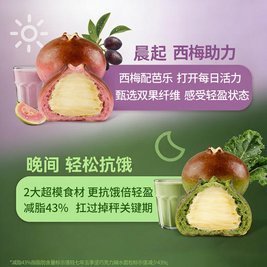 【春日上新】七年五级全麦碱水球面包  自律搭子   80g/只 商品图1