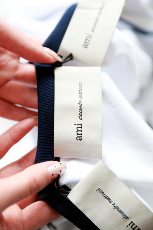 字母tee合集，三个款一起。复古宽松设计撞色衍缝情侣t恤E040258 商品图1