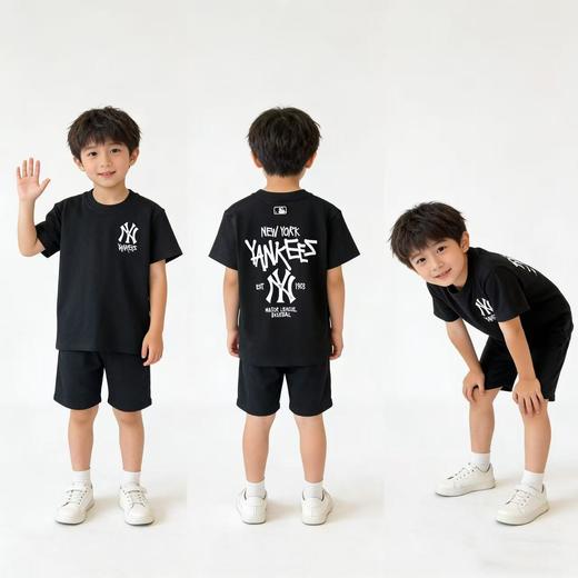点此购买120-160MLB洋基队夏季儿童字母印花短袖T恤 kk 344051 商品图8